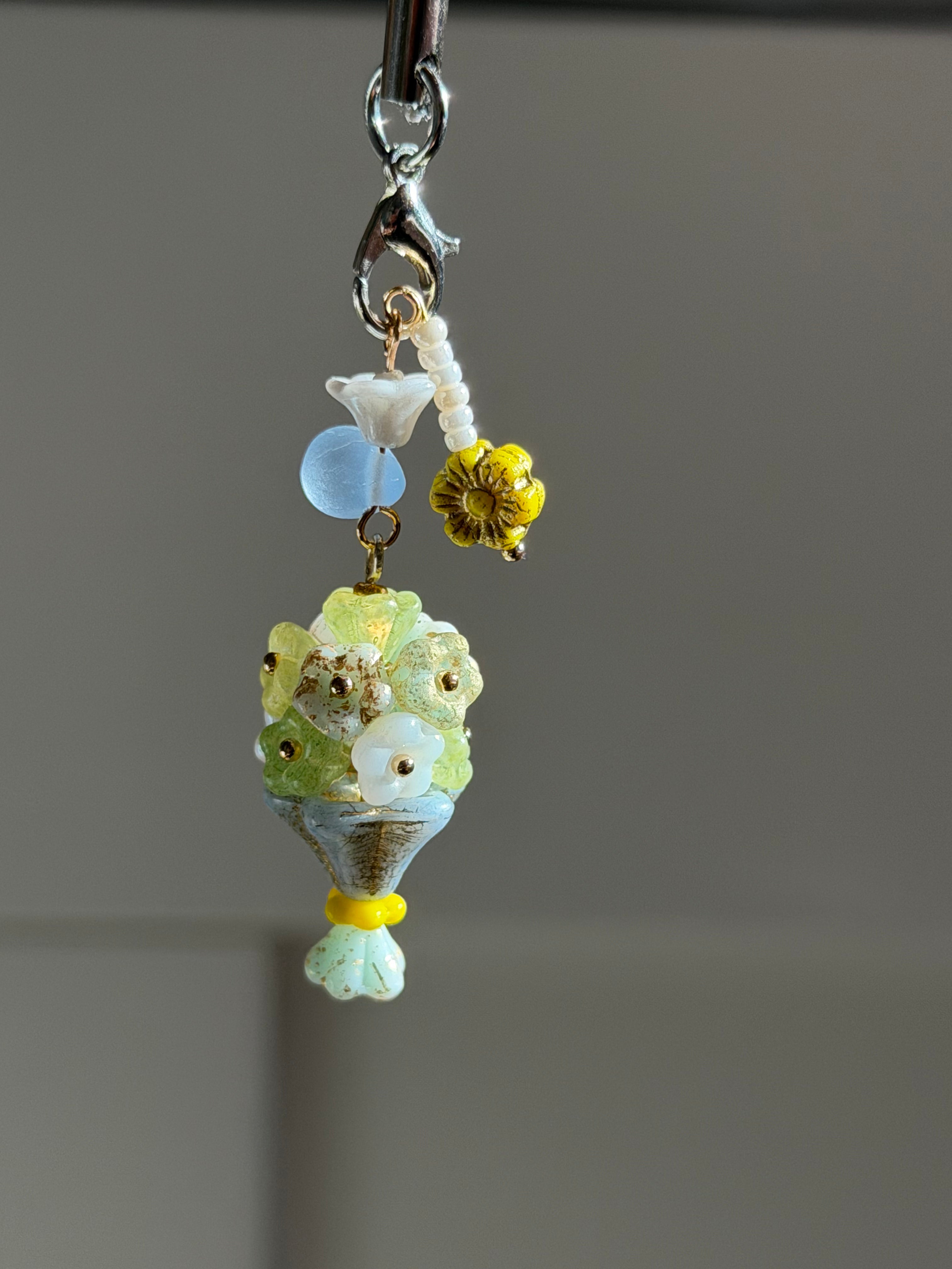 Forever Bouquet (Green+Yellow+Blue) Phone Charm