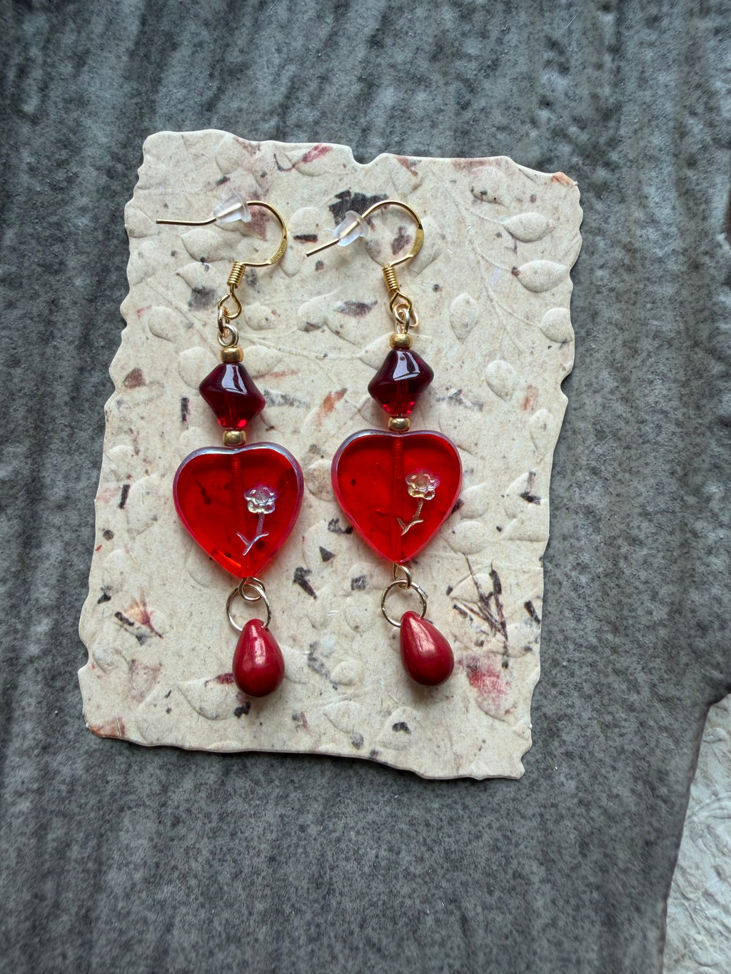 Rose Glass Earrings