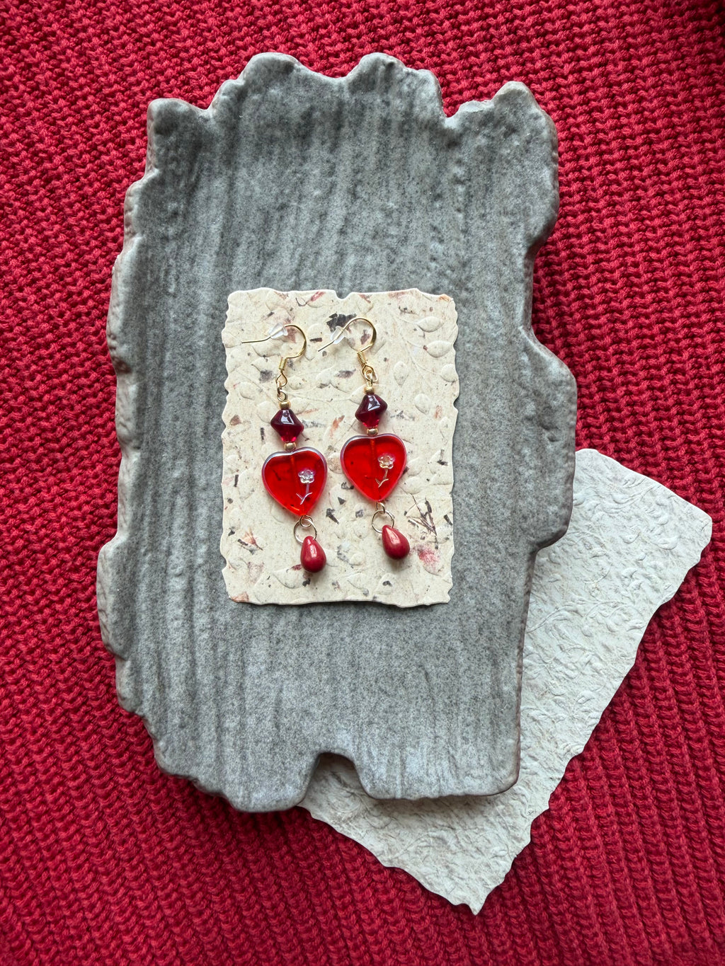 Rose Glass Earrings