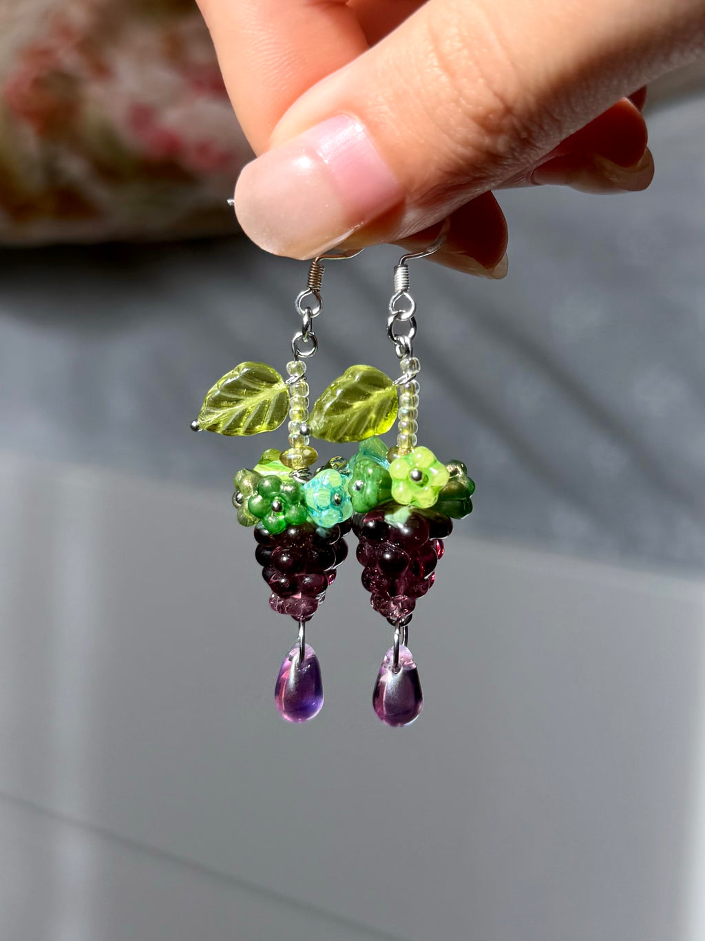 grape earrings