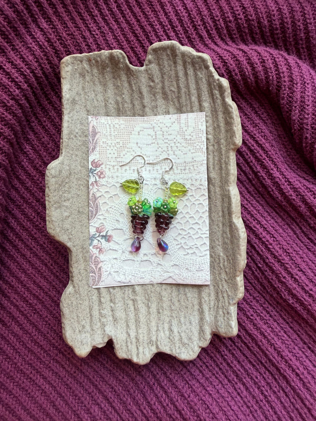grape earrings
