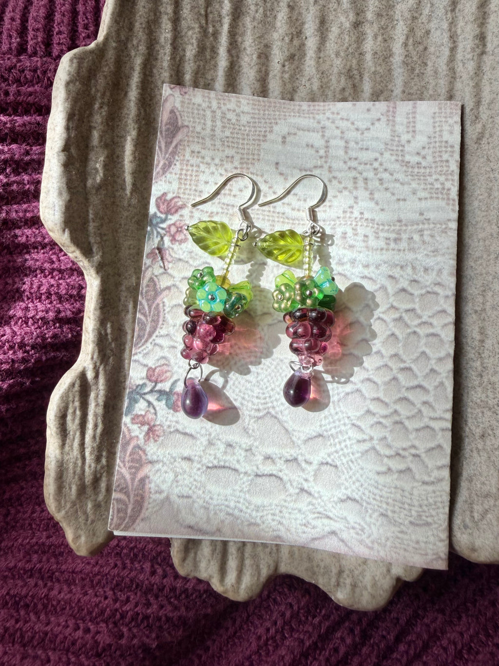 grape earrings