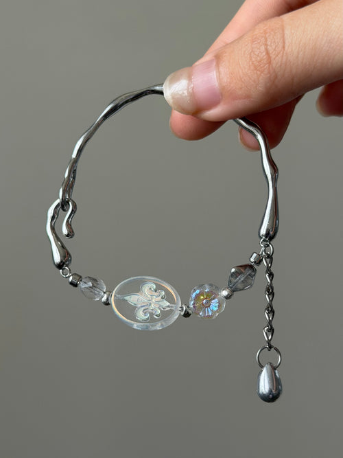 Chrome Flower Bangle (version 2)