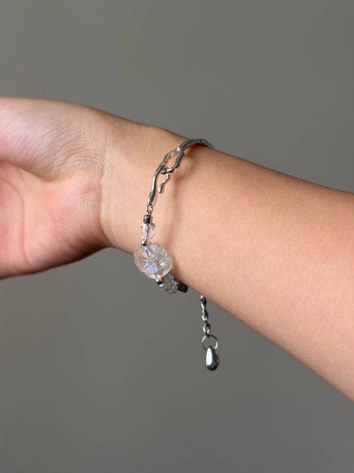 Chrome Flower Bangle (version 1)