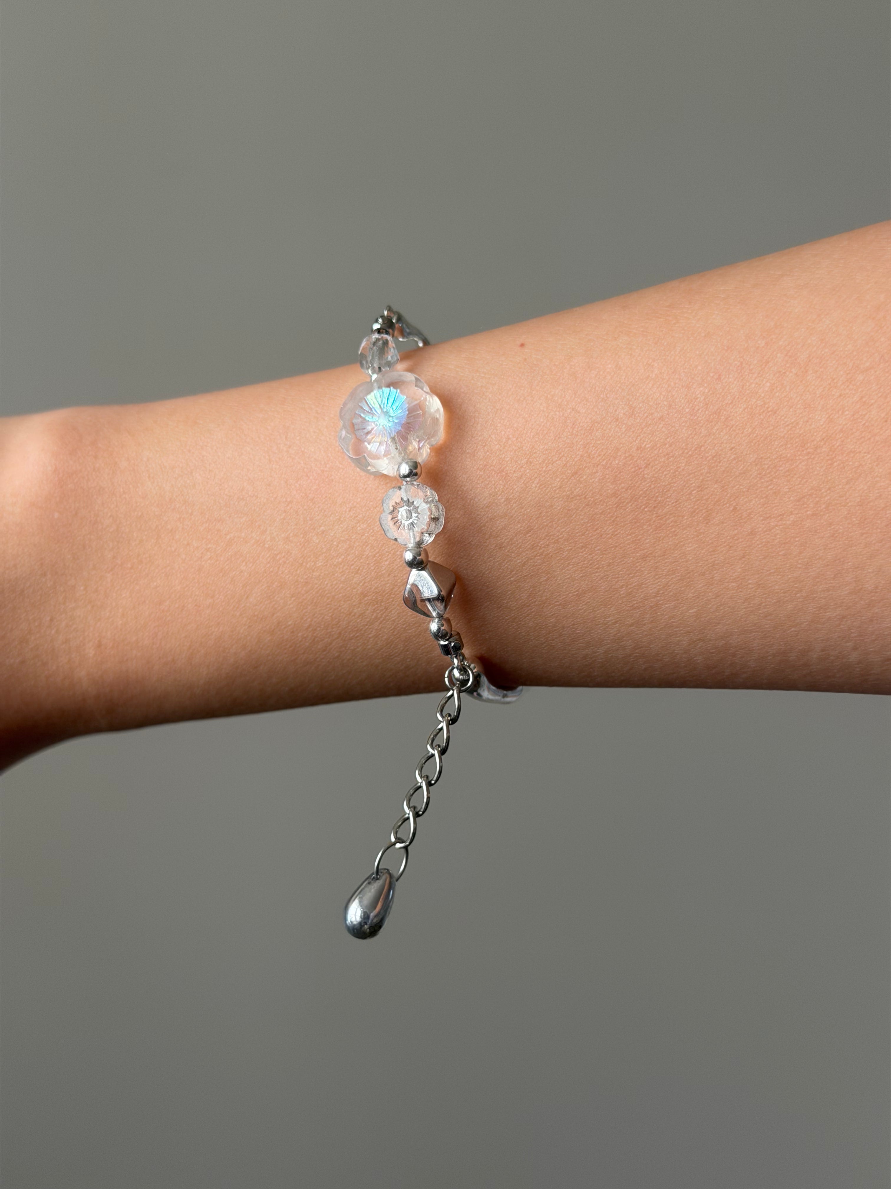 Chrome Flower Bangle (version 1)