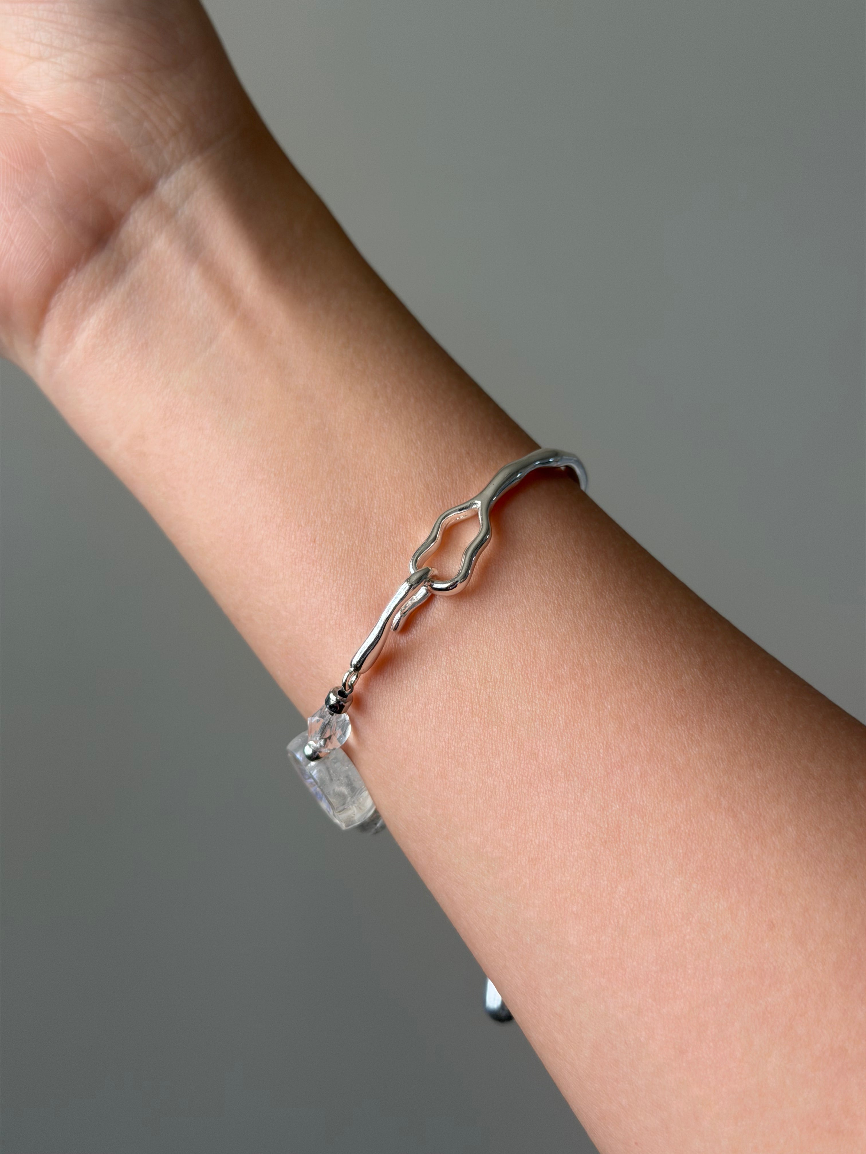 Chrome Flower Bangle (version 1)