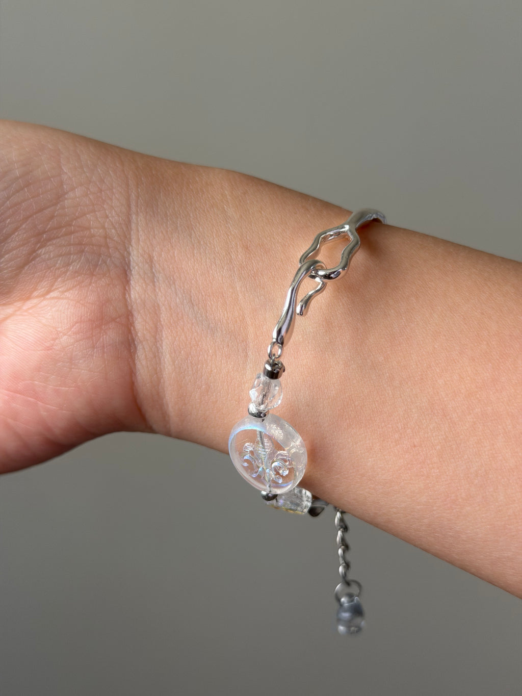 Chrome Flower Bangle (version 2)