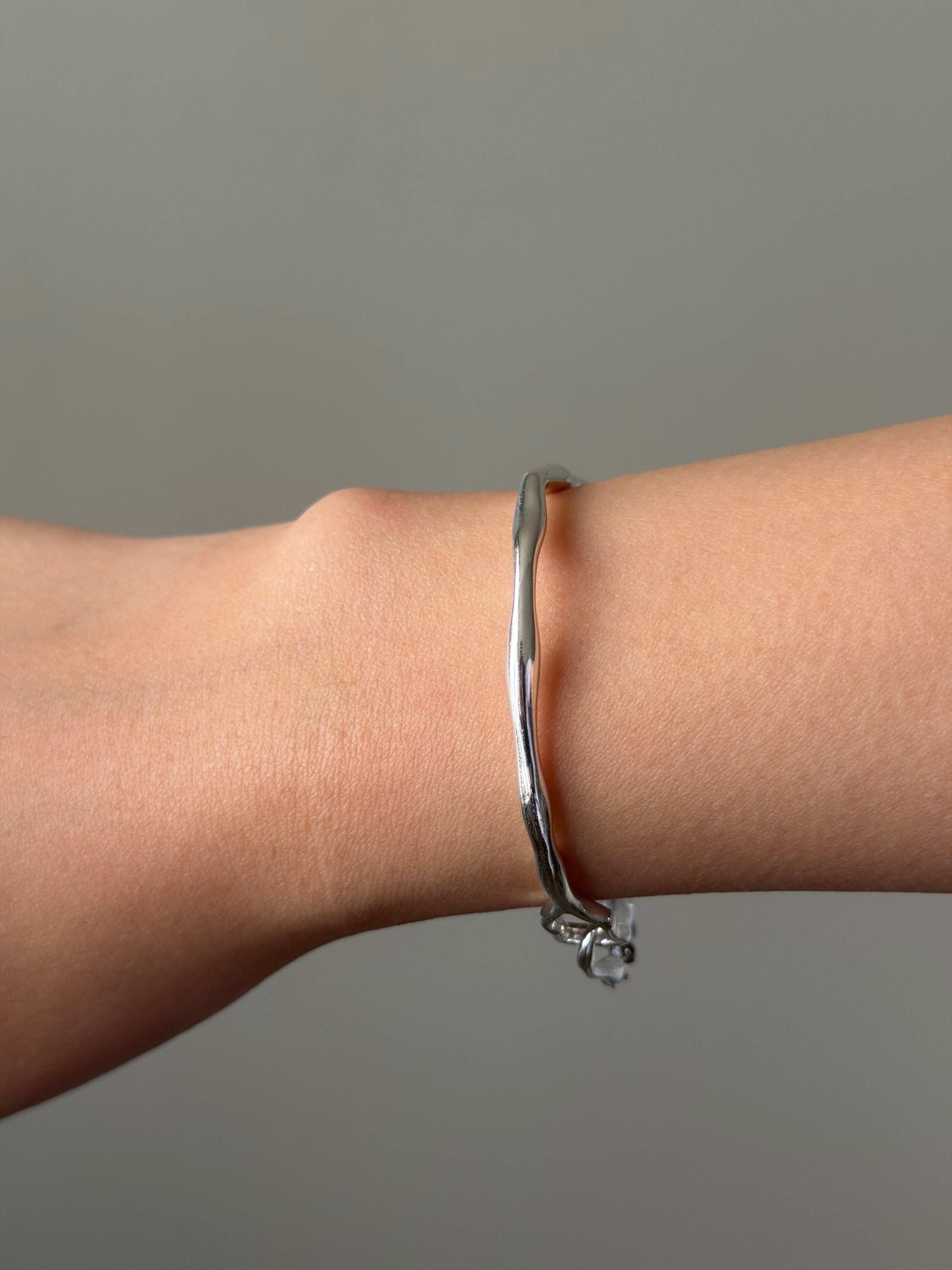 Chrome Flower Bangle (version 2)