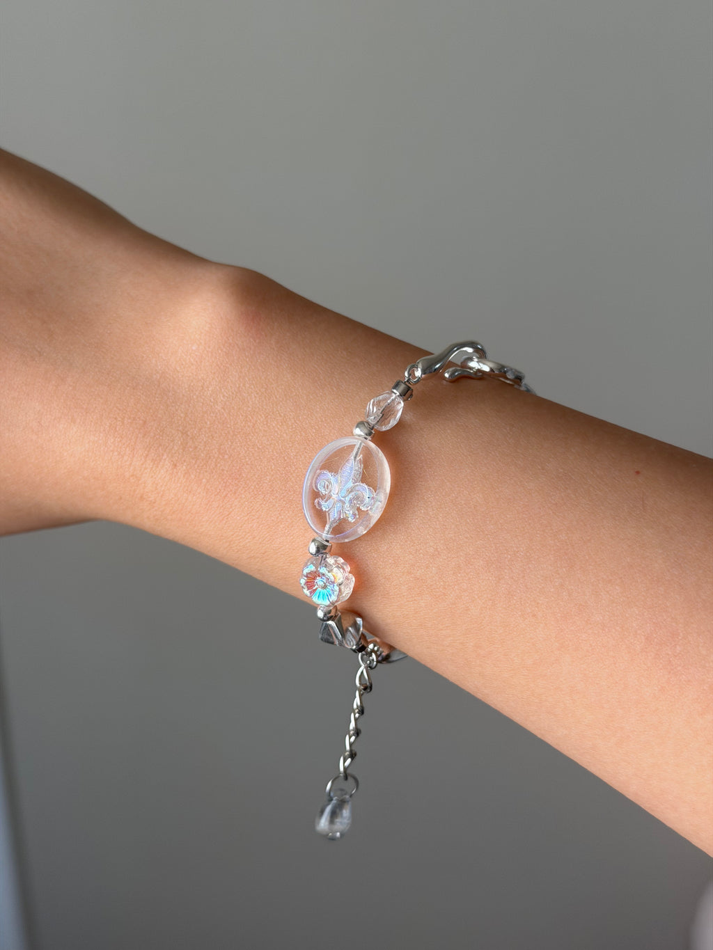 Chrome Flower Bangle (version 2)